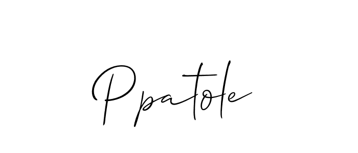 How to make Ppatole signature? Allison_Script is a professional autograph style. Create handwritten signature for Ppatole name. Ppatole signature style 2 images and pictures png