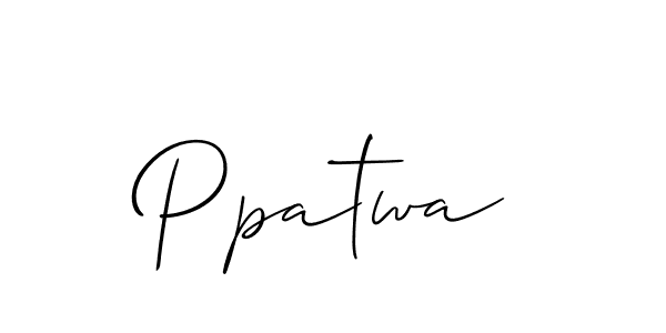 It looks lik you need a new signature style for name Ppatwa. Design unique handwritten (Allison_Script) signature with our free signature maker in just a few clicks. Ppatwa signature style 2 images and pictures png