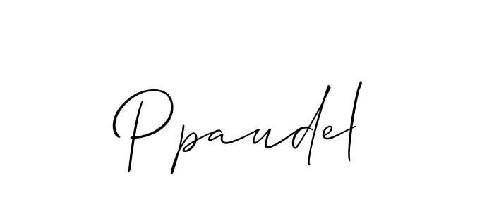 How to make Ppaudel signature? Allison_Script is a professional autograph style. Create handwritten signature for Ppaudel name. Ppaudel signature style 2 images and pictures png