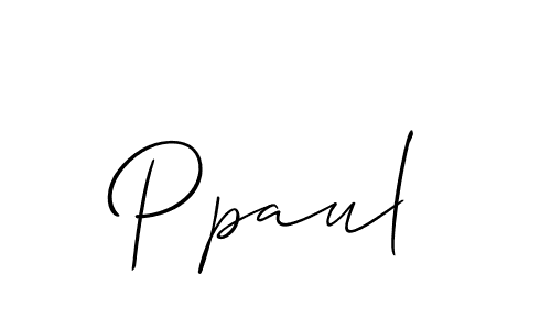 Use a signature maker to create a handwritten signature online. With this signature software, you can design (Allison_Script) your own signature for name Ppaul. Ppaul signature style 2 images and pictures png