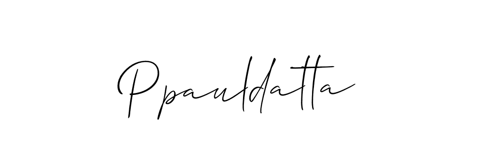 Create a beautiful signature design for name Ppauldatta. With this signature (Allison_Script) fonts, you can make a handwritten signature for free. Ppauldatta signature style 2 images and pictures png