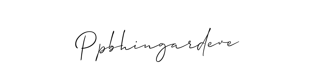 How to make Ppbhingardeve signature? Allison_Script is a professional autograph style. Create handwritten signature for Ppbhingardeve name. Ppbhingardeve signature style 2 images and pictures png