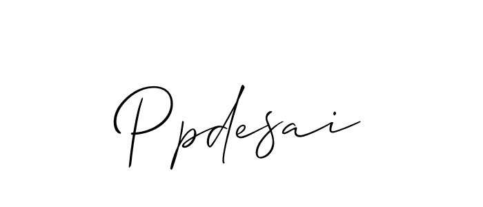 Also we have Ppdesai name is the best signature style. Create professional handwritten signature collection using Allison_Script autograph style. Ppdesai signature style 2 images and pictures png
