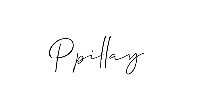 How to make Ppillay name signature. Use Allison_Script style for creating short signs online. This is the latest handwritten sign. Ppillay signature style 2 images and pictures png