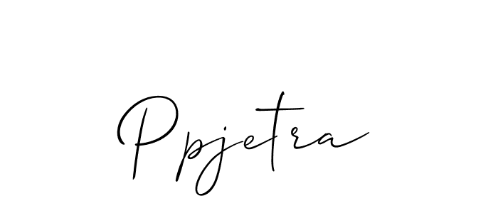 Design your own signature with our free online signature maker. With this signature software, you can create a handwritten (Allison_Script) signature for name Ppjetra. Ppjetra signature style 2 images and pictures png
