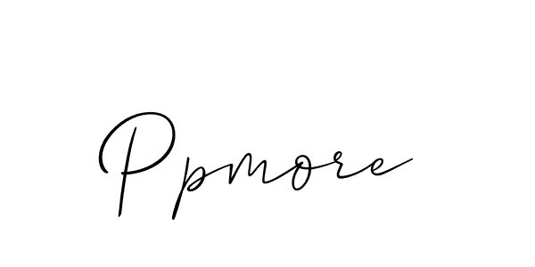 It looks lik you need a new signature style for name Ppmore. Design unique handwritten (Allison_Script) signature with our free signature maker in just a few clicks. Ppmore signature style 2 images and pictures png