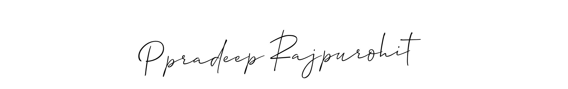 Make a beautiful signature design for name Ppradeep Rajpurohit. With this signature (Allison_Script) style, you can create a handwritten signature for free. Ppradeep Rajpurohit signature style 2 images and pictures png