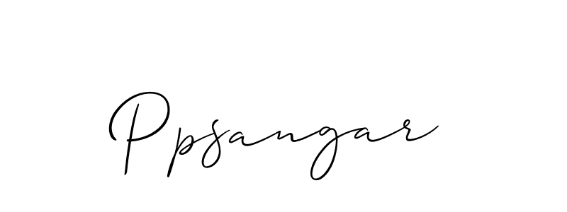 Make a short Ppsangar signature style. Manage your documents anywhere anytime using Allison_Script. Create and add eSignatures, submit forms, share and send files easily. Ppsangar signature style 2 images and pictures png