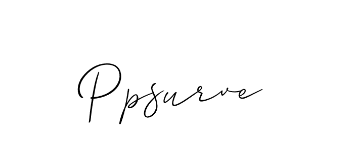Create a beautiful signature design for name Ppsurve. With this signature (Allison_Script) fonts, you can make a handwritten signature for free. Ppsurve signature style 2 images and pictures png