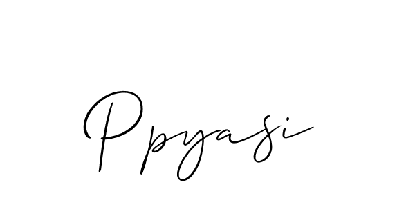 Also we have Ppyasi name is the best signature style. Create professional handwritten signature collection using Allison_Script autograph style. Ppyasi signature style 2 images and pictures png