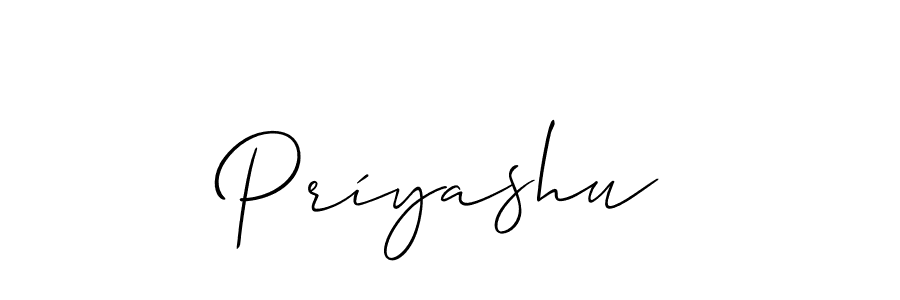 How to make Príyashu signature? Allison_Script is a professional autograph style. Create handwritten signature for Príyashu name. Príyashu signature style 2 images and pictures png