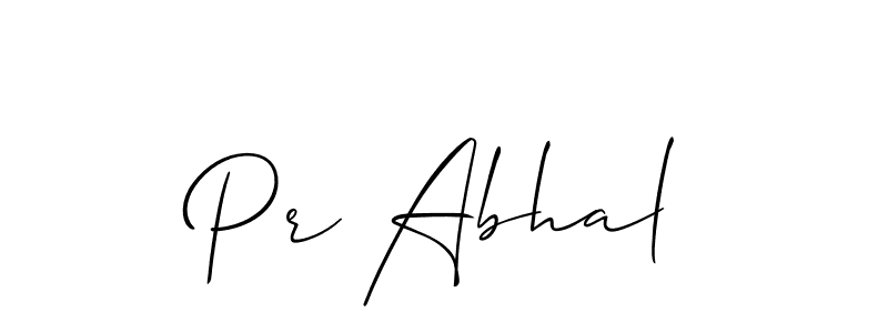 How to make Pr Abhal signature? Allison_Script is a professional autograph style. Create handwritten signature for Pr Abhal name. Pr Abhal signature style 2 images and pictures png