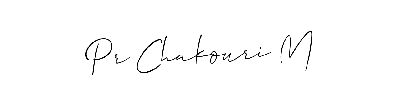 if you are searching for the best signature style for your name Pr Chakouri M. so please give up your signature search. here we have designed multiple signature styles  using Allison_Script. Pr Chakouri M signature style 2 images and pictures png