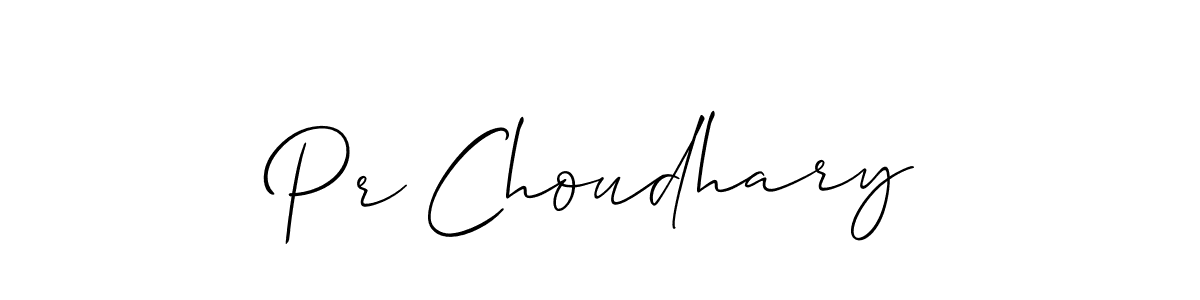 Use a signature maker to create a handwritten signature online. With this signature software, you can design (Allison_Script) your own signature for name Pr Choudhary. Pr Choudhary signature style 2 images and pictures png