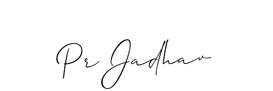 This is the best signature style for the Pr Jadhav name. Also you like these signature font (Allison_Script). Mix name signature. Pr Jadhav signature style 2 images and pictures png