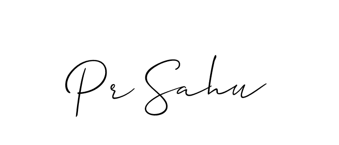 Also we have Pr Sahu name is the best signature style. Create professional handwritten signature collection using Allison_Script autograph style. Pr Sahu signature style 2 images and pictures png