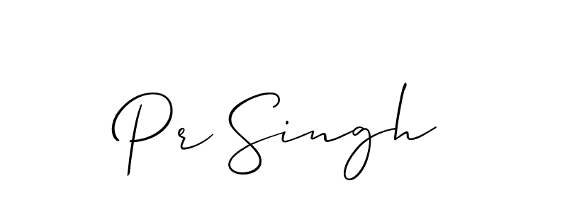 Create a beautiful signature design for name Pr Singh. With this signature (Allison_Script) fonts, you can make a handwritten signature for free. Pr Singh signature style 2 images and pictures png