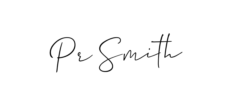 Use a signature maker to create a handwritten signature online. With this signature software, you can design (Allison_Script) your own signature for name Pr Smith. Pr Smith signature style 2 images and pictures png