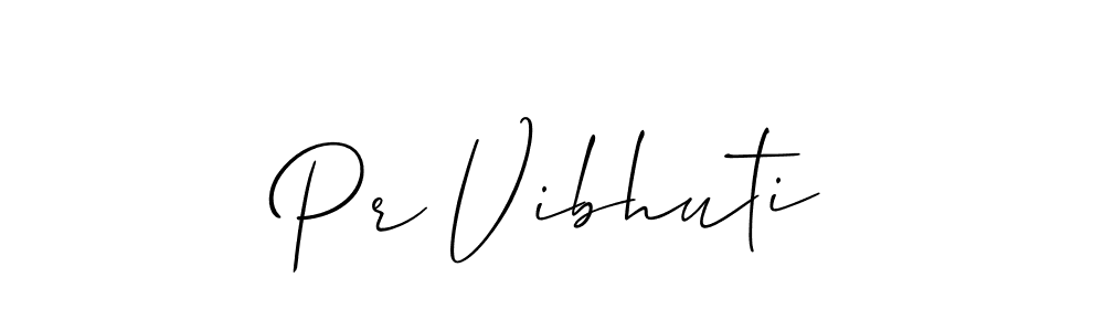 Create a beautiful signature design for name Pr Vibhuti. With this signature (Allison_Script) fonts, you can make a handwritten signature for free. Pr Vibhuti signature style 2 images and pictures png