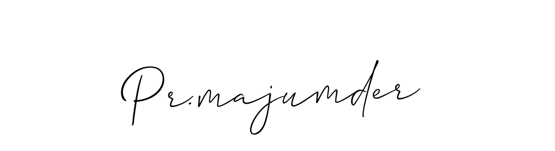 Design your own signature with our free online signature maker. With this signature software, you can create a handwritten (Allison_Script) signature for name Pr.majumder. Pr.majumder signature style 2 images and pictures png
