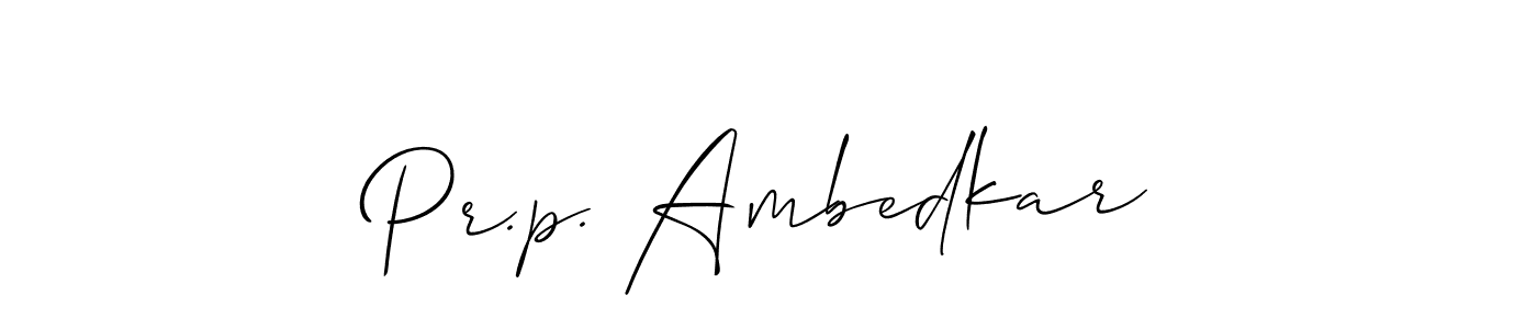 Similarly Allison_Script is the best handwritten signature design. Signature creator online .You can use it as an online autograph creator for name Pr.p. Ambedkar. Pr.p. Ambedkar signature style 2 images and pictures png