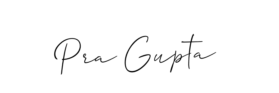 Create a beautiful signature design for name Pra Gupta. With this signature (Allison_Script) fonts, you can make a handwritten signature for free. Pra Gupta signature style 2 images and pictures png