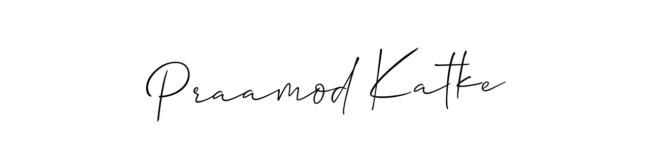 Similarly Allison_Script is the best handwritten signature design. Signature creator online .You can use it as an online autograph creator for name Praamod Katke. Praamod Katke signature style 2 images and pictures png