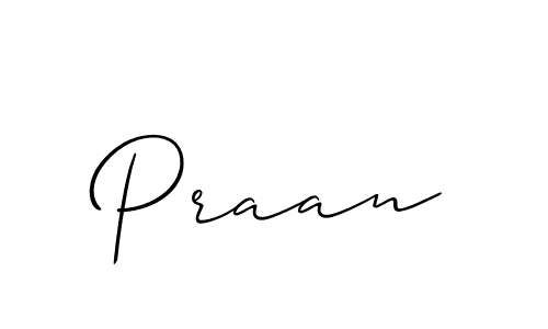 Make a beautiful signature design for name Praan. With this signature (Allison_Script) style, you can create a handwritten signature for free. Praan signature style 2 images and pictures png