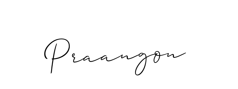 You should practise on your own different ways (Allison_Script) to write your name (Praangon) in signature. don't let someone else do it for you. Praangon signature style 2 images and pictures png
