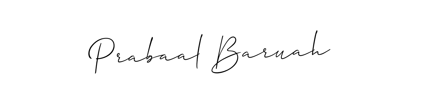 It looks lik you need a new signature style for name Prabaal Baruah. Design unique handwritten (Allison_Script) signature with our free signature maker in just a few clicks. Prabaal Baruah signature style 2 images and pictures png