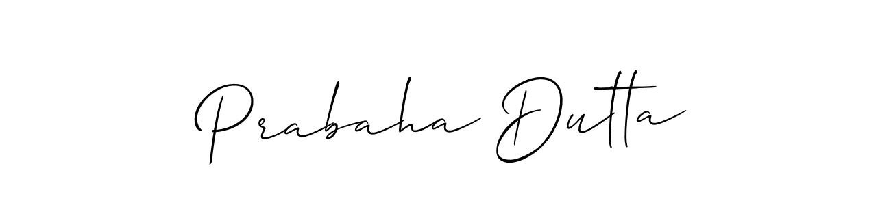The best way (Allison_Script) to make a short signature is to pick only two or three words in your name. The name Prabaha Dutta include a total of six letters. For converting this name. Prabaha Dutta signature style 2 images and pictures png