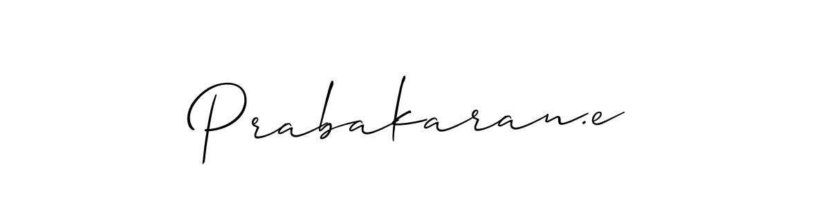 Use a signature maker to create a handwritten signature online. With this signature software, you can design (Allison_Script) your own signature for name Prabakaran.e. Prabakaran.e signature style 2 images and pictures png