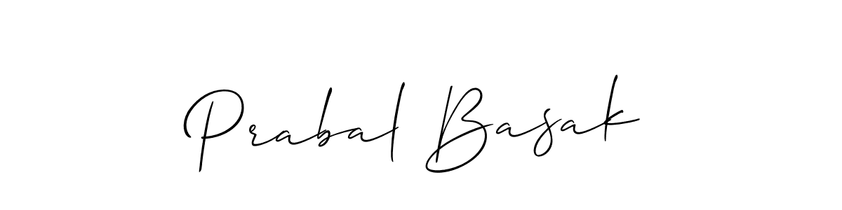 The best way (Allison_Script) to make a short signature is to pick only two or three words in your name. The name Prabal Basak include a total of six letters. For converting this name. Prabal Basak signature style 2 images and pictures png