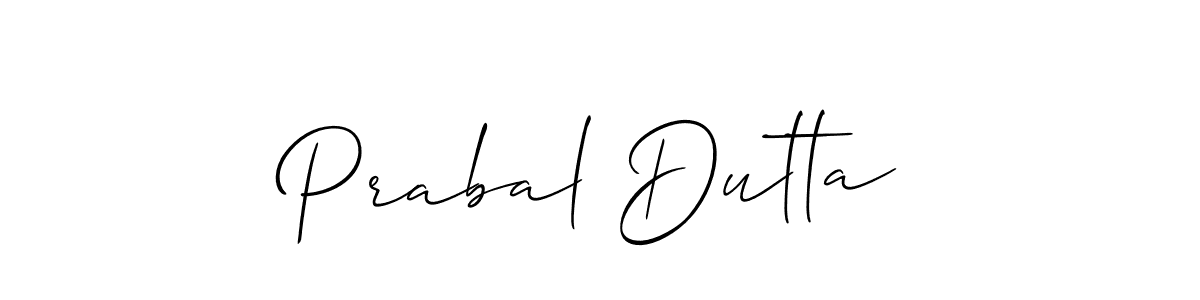The best way (Allison_Script) to make a short signature is to pick only two or three words in your name. The name Prabal Dutta include a total of six letters. For converting this name. Prabal Dutta signature style 2 images and pictures png