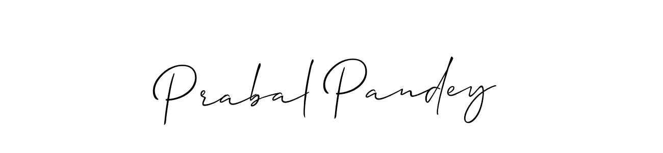 Make a beautiful signature design for name Prabal Pandey. With this signature (Allison_Script) style, you can create a handwritten signature for free. Prabal Pandey signature style 2 images and pictures png