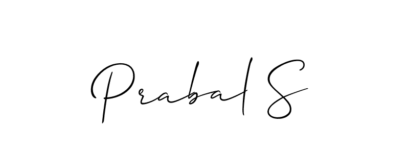 This is the best signature style for the Prabal S name. Also you like these signature font (Allison_Script). Mix name signature. Prabal S signature style 2 images and pictures png