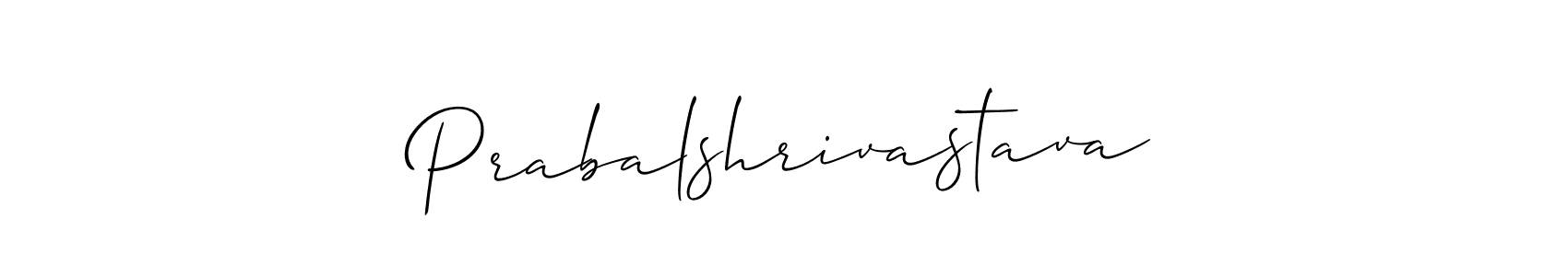 Use a signature maker to create a handwritten signature online. With this signature software, you can design (Allison_Script) your own signature for name Prabalshrivastava. Prabalshrivastava signature style 2 images and pictures png