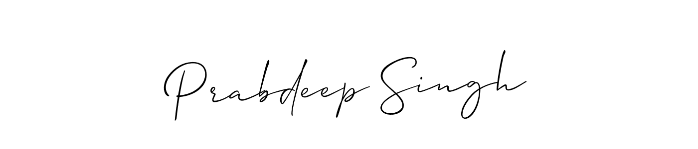 Make a beautiful signature design for name Prabdeep Singh. With this signature (Allison_Script) style, you can create a handwritten signature for free. Prabdeep Singh signature style 2 images and pictures png