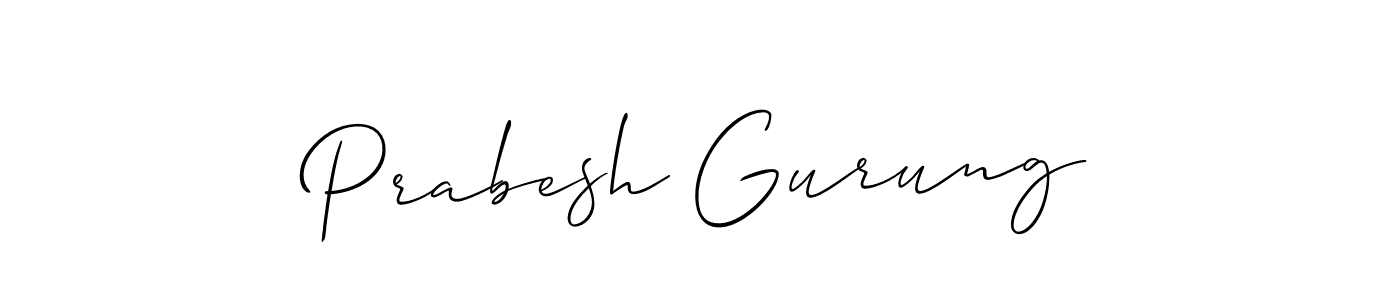 How to Draw Prabesh Gurung signature style? Allison_Script is a latest design signature styles for name Prabesh Gurung. Prabesh Gurung signature style 2 images and pictures png