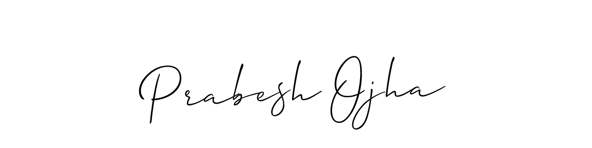 How to make Prabesh Ojha name signature. Use Allison_Script style for creating short signs online. This is the latest handwritten sign. Prabesh Ojha signature style 2 images and pictures png