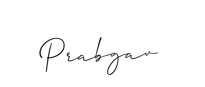 How to make Prabgav signature? Allison_Script is a professional autograph style. Create handwritten signature for Prabgav name. Prabgav signature style 2 images and pictures png