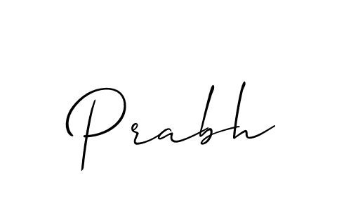 Use a signature maker to create a handwritten signature online. With this signature software, you can design (Allison_Script) your own signature for name Prabh. Prabh signature style 2 images and pictures png