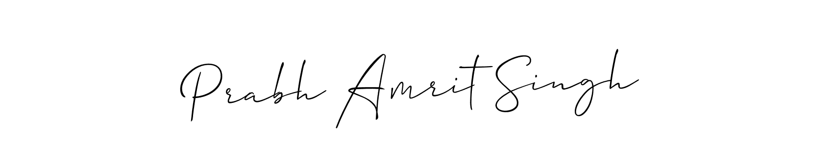 Create a beautiful signature design for name Prabh Amrit Singh. With this signature (Allison_Script) fonts, you can make a handwritten signature for free. Prabh Amrit Singh signature style 2 images and pictures png