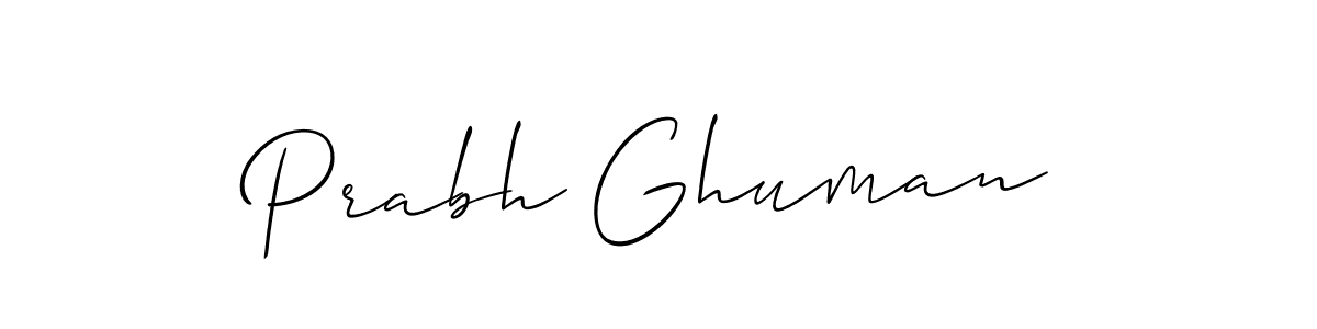 How to Draw Prabh Ghuman signature style? Allison_Script is a latest design signature styles for name Prabh Ghuman. Prabh Ghuman signature style 2 images and pictures png