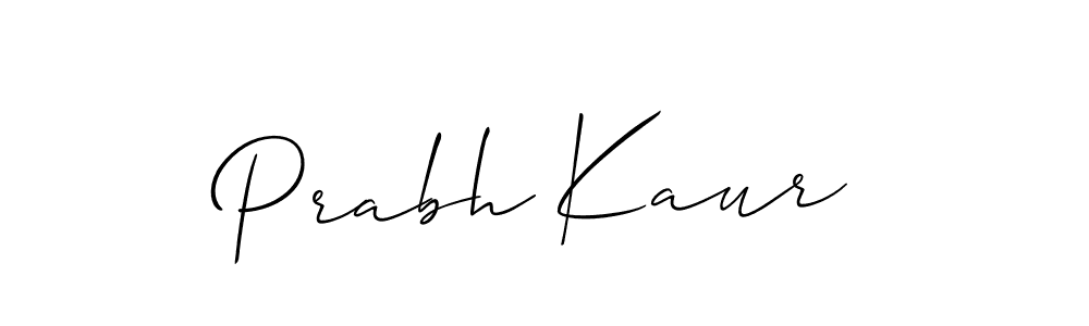 How to make Prabh Kaur signature? Allison_Script is a professional autograph style. Create handwritten signature for Prabh Kaur name. Prabh Kaur signature style 2 images and pictures png