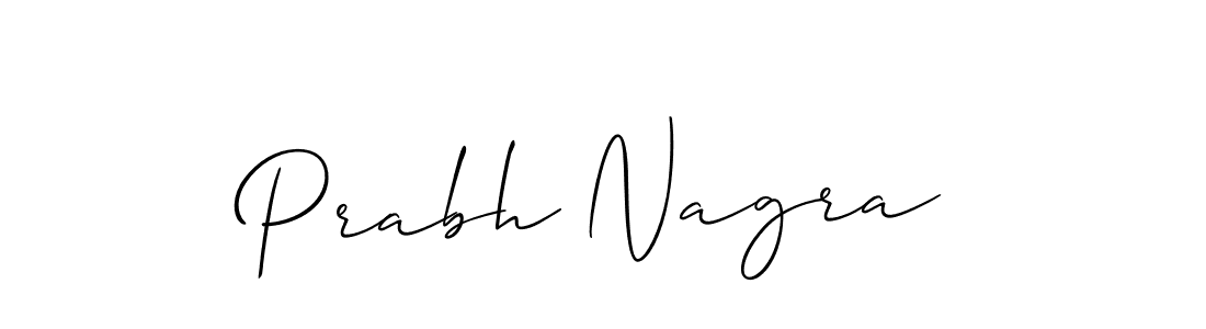 Make a beautiful signature design for name Prabh Nagra. With this signature (Allison_Script) style, you can create a handwritten signature for free. Prabh Nagra signature style 2 images and pictures png
