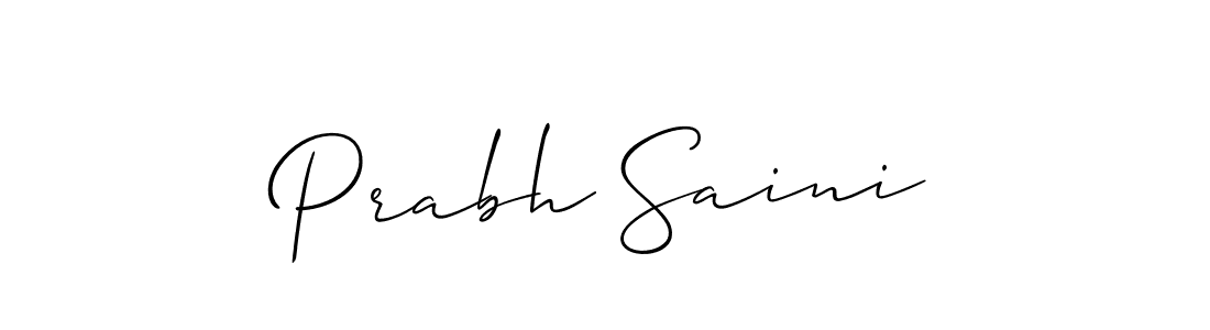 Make a beautiful signature design for name Prabh Saini. Use this online signature maker to create a handwritten signature for free. Prabh Saini signature style 2 images and pictures png