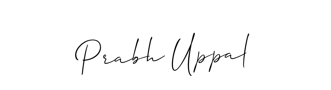 The best way (Allison_Script) to make a short signature is to pick only two or three words in your name. The name Prabh Uppal include a total of six letters. For converting this name. Prabh Uppal signature style 2 images and pictures png