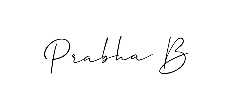 You should practise on your own different ways (Allison_Script) to write your name (Prabha B) in signature. don't let someone else do it for you. Prabha B signature style 2 images and pictures png