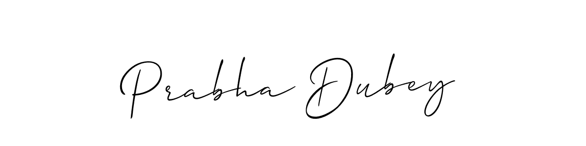 Similarly Allison_Script is the best handwritten signature design. Signature creator online .You can use it as an online autograph creator for name Prabha Dubey. Prabha Dubey signature style 2 images and pictures png